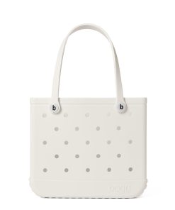 BOGG BAG - Medium Tote - Coconut, White Buttons - 15in L x 5in W x 12.5in H - Beach, Pool, Boat, Work, Sports - All Purpose EVA - Lightweight, Washable, Durable