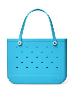 BOGG BAG - Original, Large Tote - Tiff, White Buttons - 19in L x 9in W x 14in H - Beach, Pool, Boat, Sports - All Purpose EVA - Lightweight, Washable, Durable