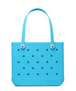 BOGG BAG - Medium Tote - Tiff, White Buttons - 15in L x 5in W x 12.5in H - Beach, Pool, Boat, Work, Sports - All Purpose EVA - Lightweight, Washable, Durable