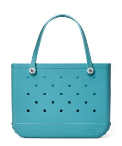 BOGG BAG - Original, Large Tote Bag - Turquoise and Caicos, White Buttons - 19in L x 9in W x 14in H - Lightweight, Washable, Durable - All Purpose EVA
